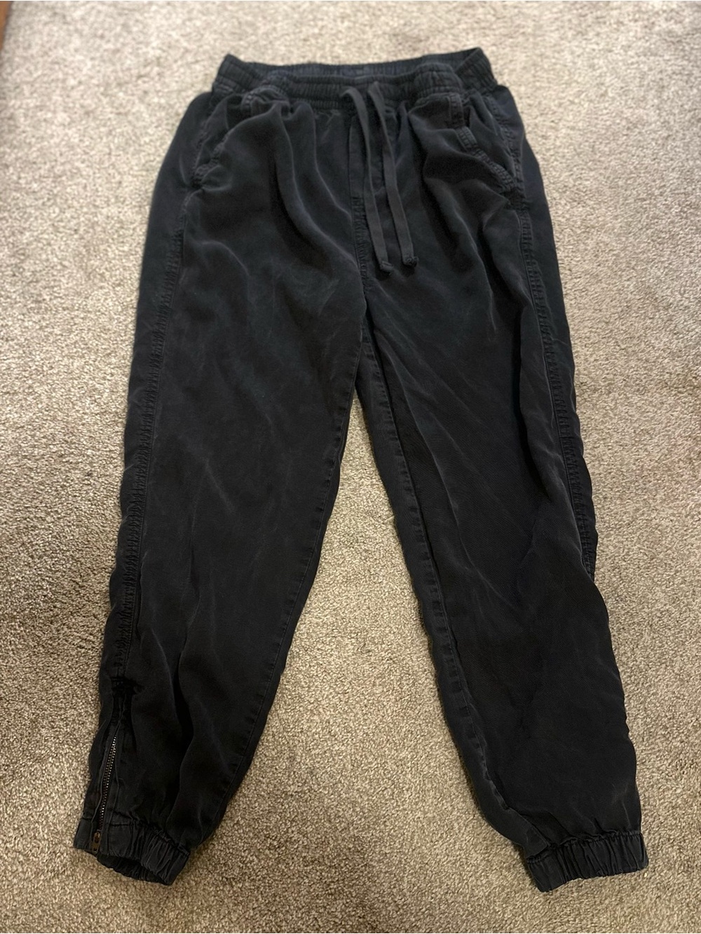 aerie Dark Gray Drawstring Cargo Jogger